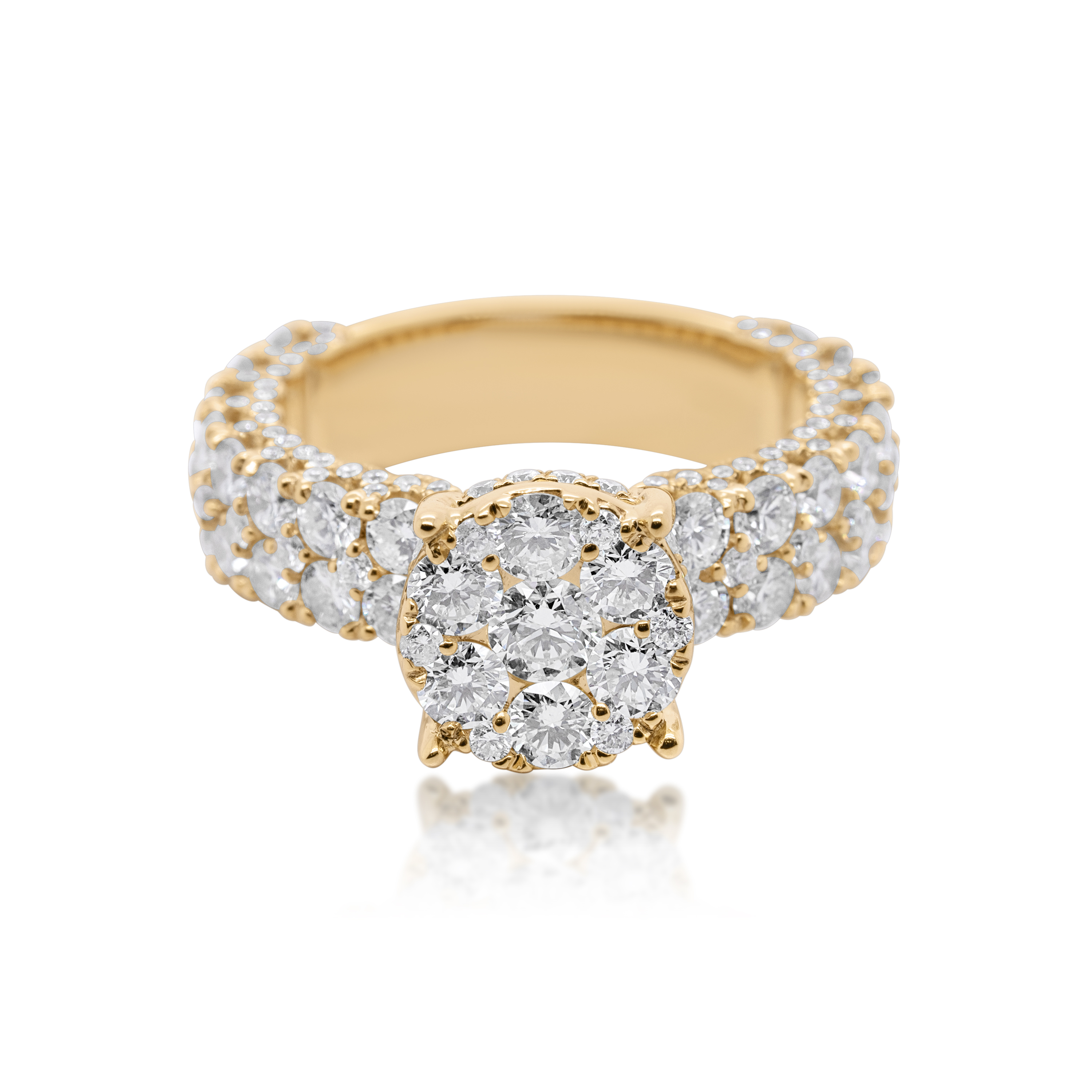 Diamond Ring 3.65 ct. 14K Yellow Gold